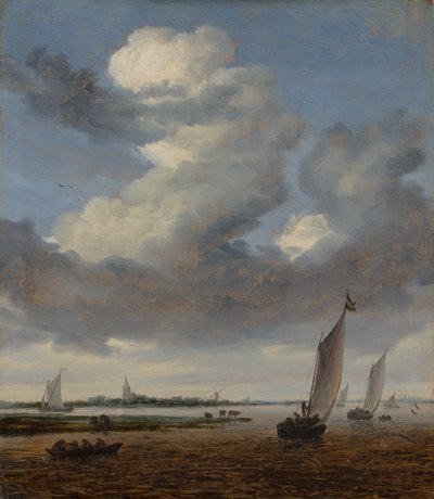 Widok na Beverwijk od strony Wijkermeer autorstwa Salomon van Ruysdael