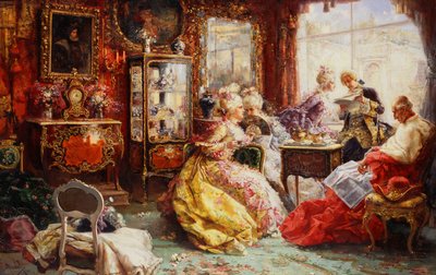 Popołudnie w Salonie, 1902 autorstwa Salvador Sanchez Barbudo