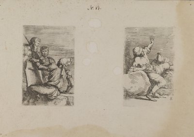 (Seria figurek) Trzech żołnierzy autorstwa Salvator Rosa
