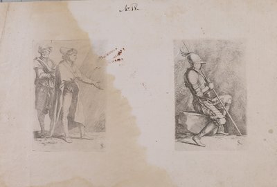 (Seria figurek) Dwóch mężczyzn autorstwa Salvator Rosa