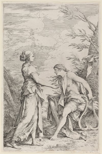 Apollo i Sybilla Kumejska autorstwa Salvator Rosa