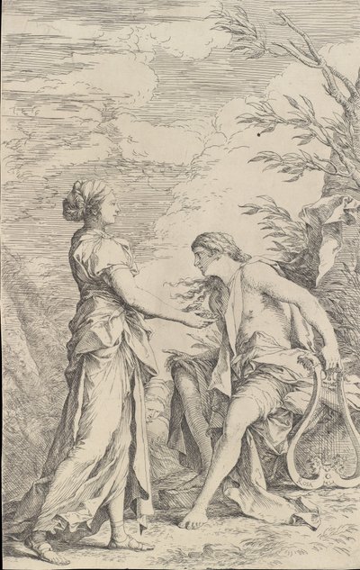 Apollo i Sybilla Kumejska, ca. 1661. autorstwa Salvator Rosa