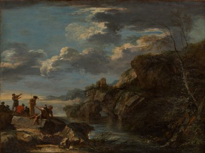 Bandyci na Skalistym Wybrzeżu, 1655-60. autorstwa Salvator Rosa