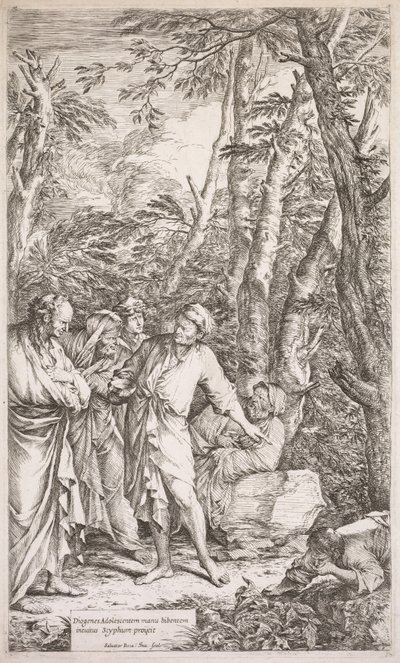 Diogenes i jego kielich autorstwa Salvator Rosa