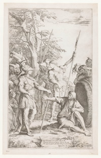 Diogenes prosi Aleksandra, aby nie stał w jego świetle autorstwa Salvator Rosa