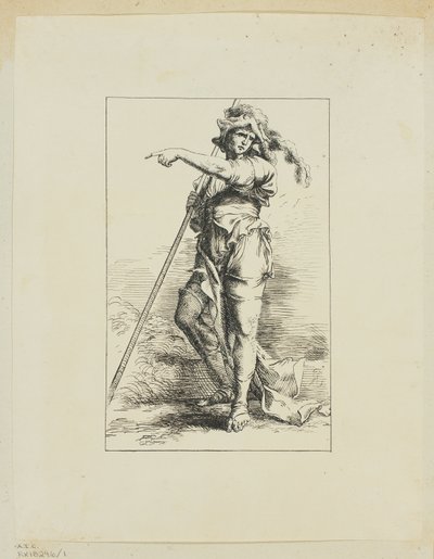 Rysunek ze wskazaniem łaty autorstwa Salvator Rosa
