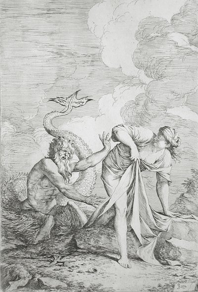 Glaukos i Skylla autorstwa Salvator Rosa