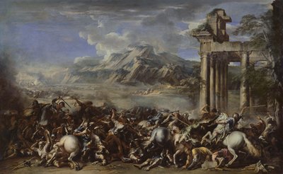 Bohaterska bitwa, 1652 autorstwa Salvator Rosa