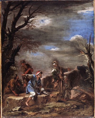 Pejzaż z postaciami autorstwa Salvator Rosa