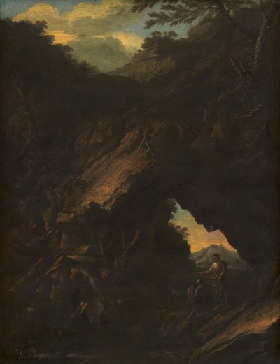 Pejzaż z „Arco Naturale” autorstwa Salvator Rosa