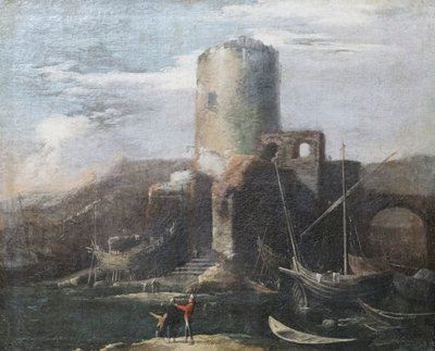 Krajobraz z ruinami autorstwa Salvator Rosa