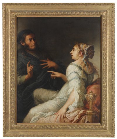 Phryne i Xenocrates autorstwa Salvator Rosa