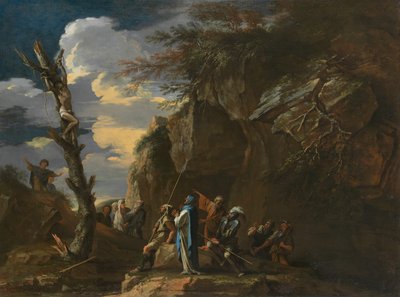 Ukrzyżowanie Polikratesa, ok. 1930 r. 1664. autorstwa Salvator Rosa