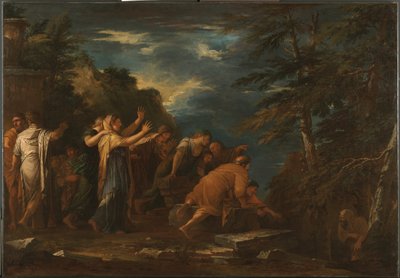 Pitagoras wyłaniający się z podziemia autorstwa Salvator Rosa
