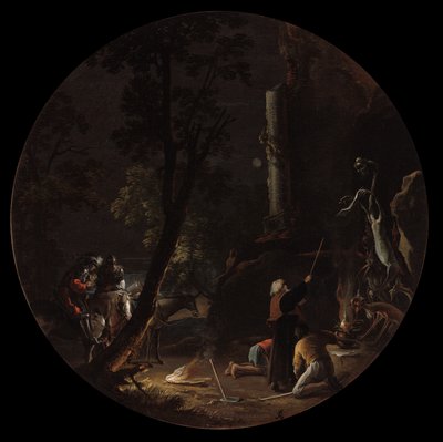 Sceny Czarów: Noc autorstwa Salvator Rosa