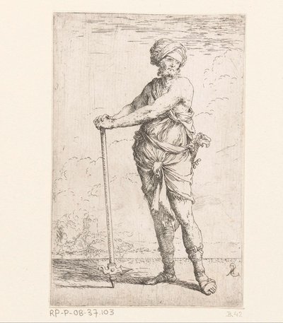 Żołnierz z młotem bojowym Małe figurki (tytuł serii) Figurka (tytuł serii) autorstwa Salvator Rosa