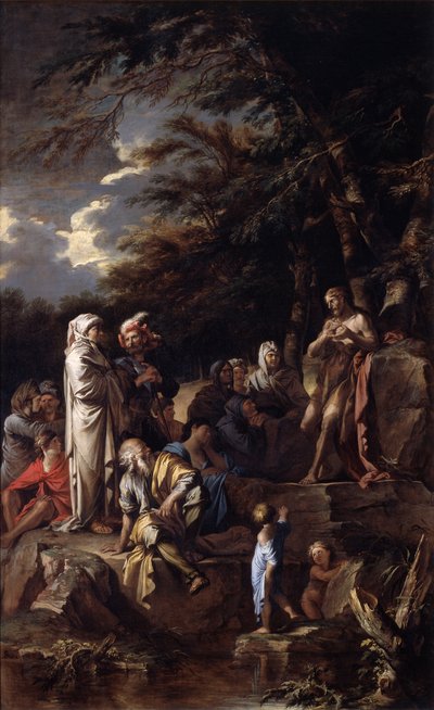 Święty Jan Chrzciciel głoszący kazanie na pustyni, ok. 1660 (olej na płótnie) autorstwa Salvator Rosa