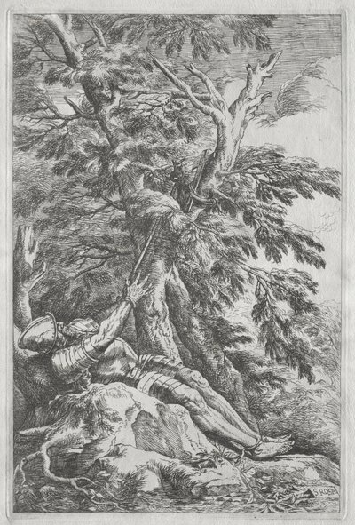 Św. Wilhelm Pustelnik autorstwa Salvator Rosa