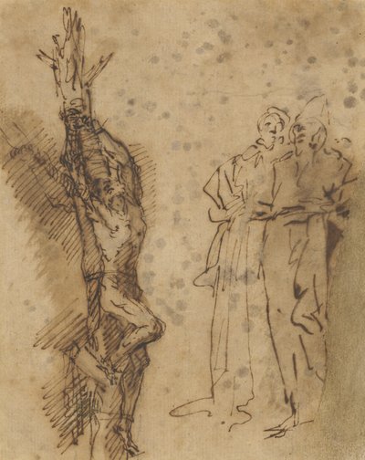 Studiuj dla Polikratesa? Ukrzyżowanie, ok. 1662 autorstwa Salvator Rosa