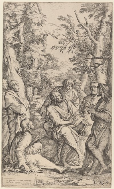 Akademia Platona autorstwa Salvator Rosa