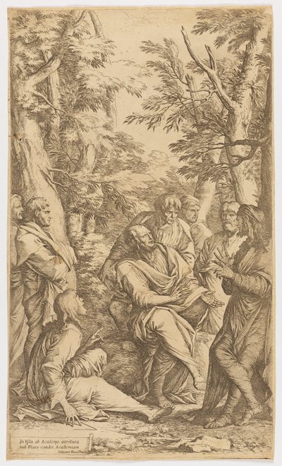Akademia Platona autorstwa Salvator Rosa