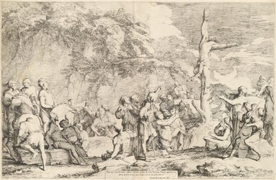 Ukrzyżowanie Polikratesa autorstwa Salvator Rosa