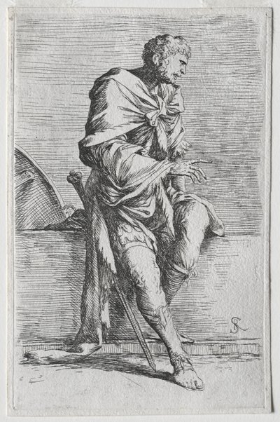 Seria figurek: Figurina, 1656-57. autorstwa Salvator Rosa