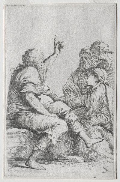 Seria figurek: Figurka, 1656-57. autorstwa Salvator Rosa