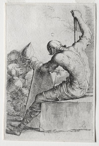 Seria figurek: Figurka, 1656-57. autorstwa Salvator Rosa