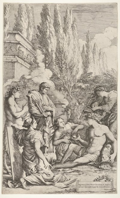 Geniusz Salvator Rosa, ca. 1662. autorstwa Salvator Rosa