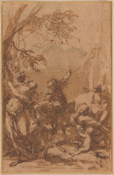 Pielęgnowanie Jowisza autorstwa Salvator Rosa