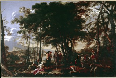 Filozofowie Wood. Obraz Salvatora Rosa autorstwa Salvator Rosa