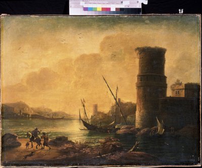 Pejzaż morski Obraz Salvator (Salvatore) Rosa (1615-1673), olej na płótnie, sztuka włoska (Neapol), sztuka barokowa. Muzeum Sztuki im. M.Kroshitsky