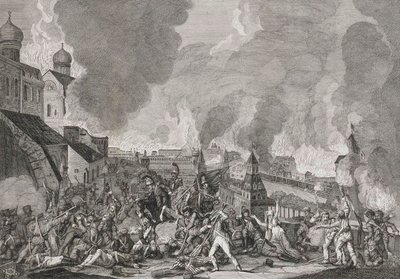 Pożar Moskwy 15 września 1812 Francuzi w Moskwie, 1812-1823. autorstwa Salvatore Cardelli