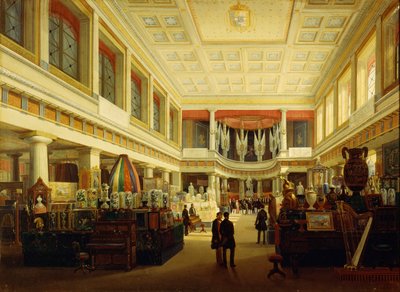 Pierwsza wystawa przemysłowa w Neapolu w Sala Tarsia w 1854 roku, Salvatore Fergola autorstwa Salvatore Fergola