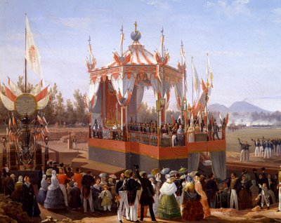 Franciszek I i Maria Isabella na oficjalnej ceremonii w Arsenale Neapolitańskim, Salvatore Fergola (1799-1874), Szczegóły, Włochy autorstwa Salvatore Fergola