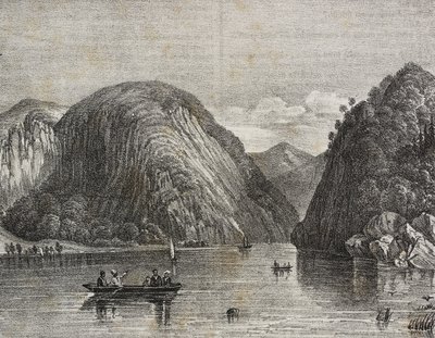 Przejście Rogersa w Lake George, Stany Zjednoczone Ameryki, litografia Salvatore Puglia z Poliorama Pittoresco, nr 33, 25 marca autorstwa Salvatore Puglia