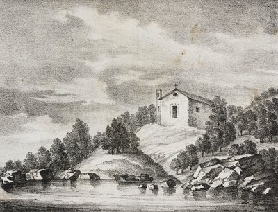 Sanktuarium Peschici, Apulia, Włochy, litografia Salvatore Puglia z Poliorama Pittoresco, nr 51, 27 lipca autorstwa Salvatore Puglia