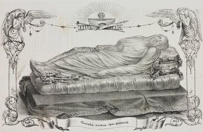 Zasłonięty Chrystus Giuseppe Sanmartino (około 1720-1793), Cappella Sansevero, Neapol, Kampania, Włochy, litografia Salvatore Puglia z Poliorama Pittoresco, n 33, 26 marca autorstwa Salvatore Puglia