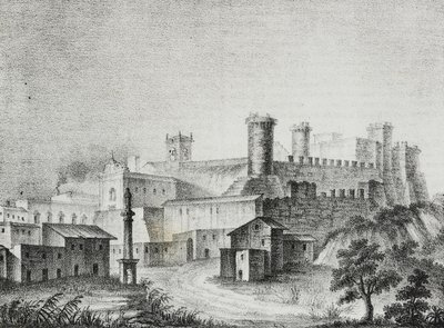 Widok Orii, Apulia, Włochy, litografia Salvatore Puglia z Poliorama Pittoresco, nr 13, 6 listopada autorstwa Salvatore Puglia