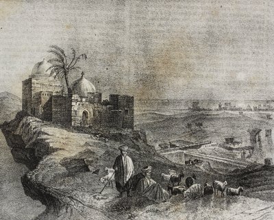 Widok Tyru, Liban, litografia Salvatore Puglia z Poliorama Pittoresco, nr 24, 21 stycznia autorstwa Salvatore Puglia
