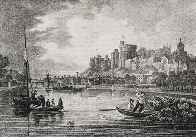 Vista do Castelo de Windsor, Inglaterra, Reino Unido, litografia de Salvatore Puglia de Poliorama Pittoresco, n 32, 15 de março polonês autorstwa Salvatore Puglia