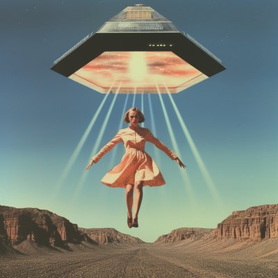 Porwanie przez UFO na pustyni autorstwa Samantha Hearn