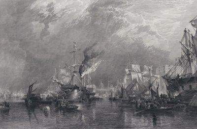 Port w Londynie (grawerowanie) autorstwa Samuel (after) Bough