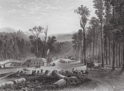 Australia: Marysville, Zwycięstwo (grawerunek) autorstwa Samuel (after) Prout