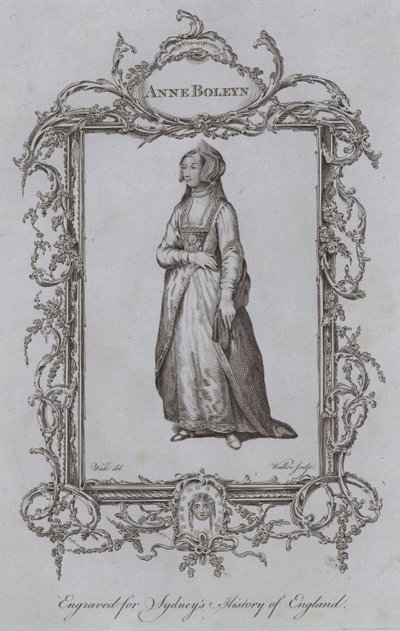 Anna Boleyn (Grawerowanie) autorstwa Samuel (after) Wale
