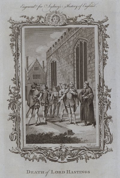 Śmierć Lorda Hastingsa (rycina) autorstwa Samuel (after) Wale