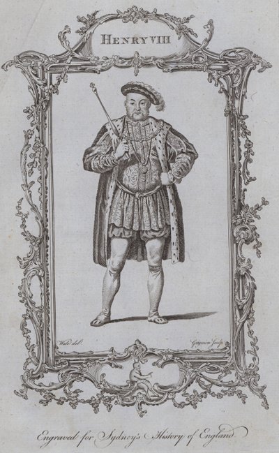 Henryk VIII (grawerowanie) autorstwa Samuel (after) Wale