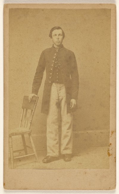 [Niezidentyfikowany żołnierz Konfederacji, stojący]. autorstwa Samuel A. Cooley