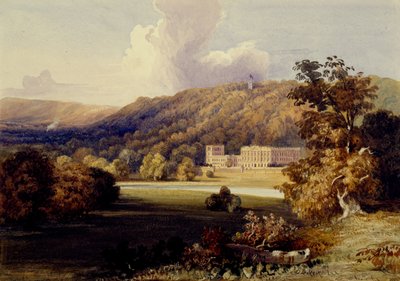 Widok Chatsworth (akwarela na papierze) autorstwa Samuel A. Rayner